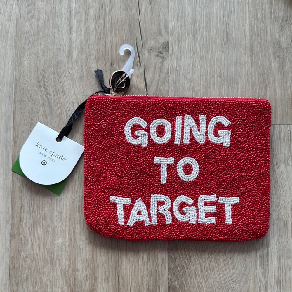 Target x Kate Spade Red Beaded Pouch